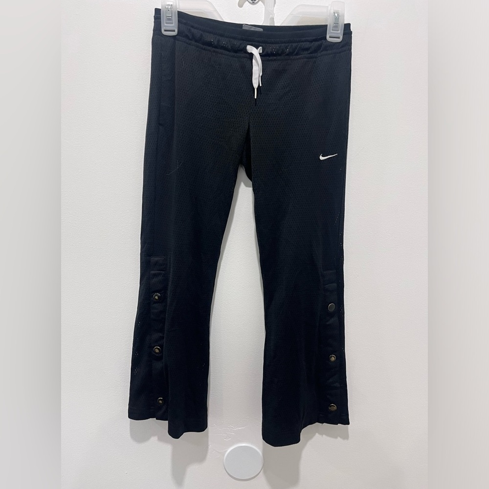 VTG Y2K Nike Girls Mesh Fabric Track/ Basketball Warmup Snap Leg Pants Sz S 7-8